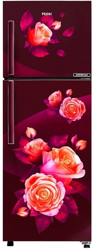 Haier 240 L Frost Free Double Door 2 Star Convertible Refrigerator(Red Rose, HRF-2902)