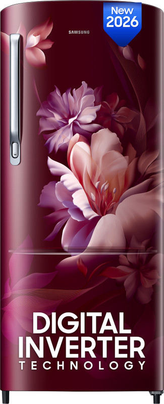 Samsung 223 L Direct Cool Single Door 3 Star Refrigerator(Midnight Blossom Red, RR24H2723RZ/NL)