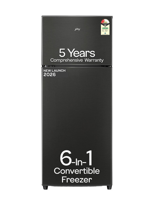 Godrej 272 L Frost Free Double Door 2 Star Refrigerator with AI Powered 6-in-1 Freezer Convertible
