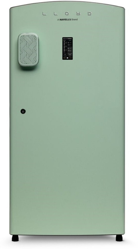 Lloyd by Havells 195 L Direct Cool Single Door 5 Star Refrigerator with AI Auto Defrost Rapid Freeze Technology - Ice in 29 minutesInverter Compressor(Pastel Yellow, GLDF215SA4LC)