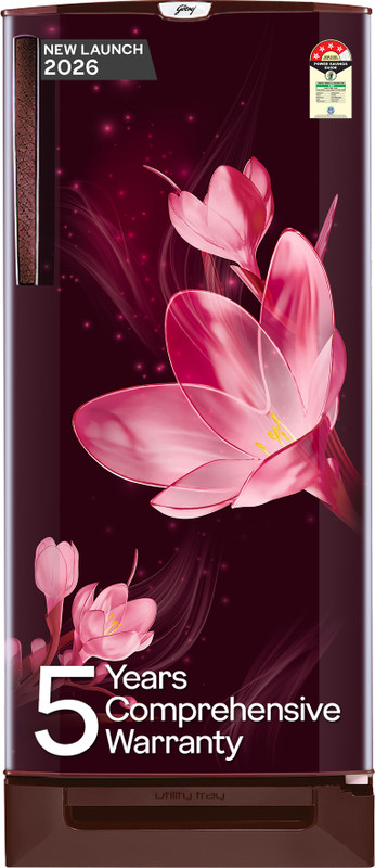 Godrej 185 L Direct Cool Single Door 5 Star Refrigerator(Mystic Wine, RD 195EN TAI MY WN)