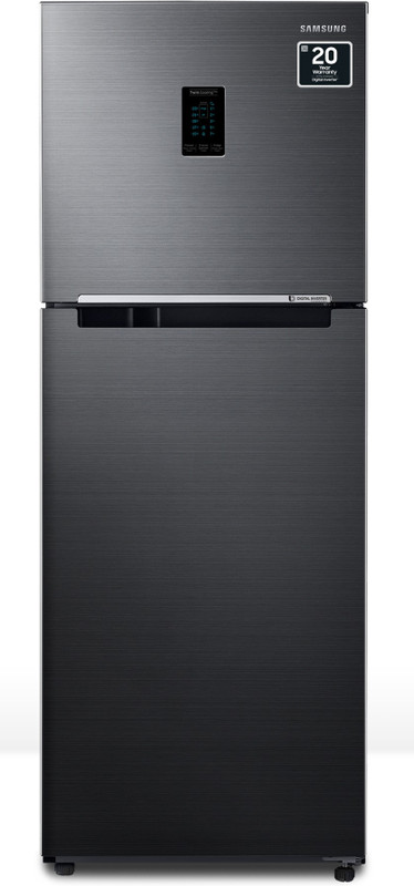 SAMSUNG 301 L Frost Free Double Door 2 Star Convertible Refrigerator with Digital Inverter (Black DOI, RT34C4522B1/HL)