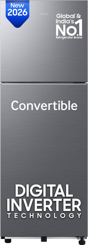 Samsung 236 L Frost Free Double Door 2 Star Refrigerator(GRAY SILVER, RT40H28W2QHL)