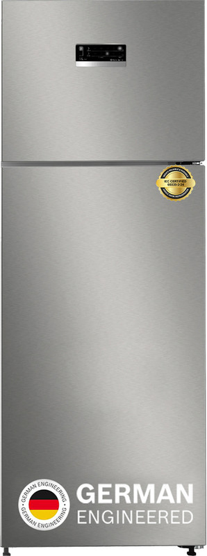 BOSCH 243 L Frost Free Double Door 3 Star Refrigerator with Inverter Large LED Display, 18 Hrs Cooling Retention, Integrated Handle(SPARKLY STEEL, CTN27S031I)
