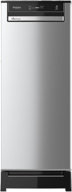 Whirlpool 192 L Direct Cool Single Door 4 Star Refrigerator(Aura Steel, 215 VMPRO ROY 4S Inv AURA STEEL-Y)