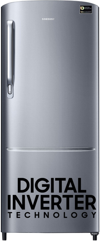 Samsung 223 L Direct Cool Single Door 3 Star Refrigerator with Digital Inverter(Elegant Inox, RR24C2723S8/NL)