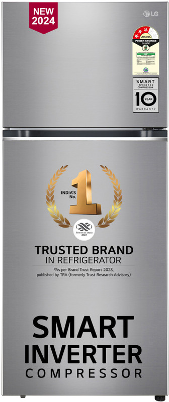 LG 398 L Frost Free Double Door 3 Star Refrigerator (Shiny Steel, GL-S422SPZX)