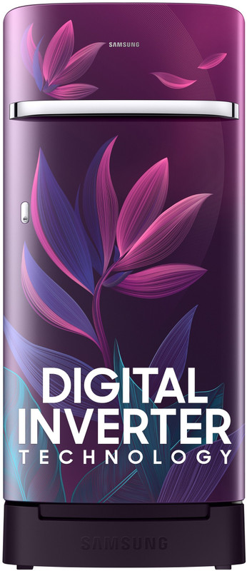 Samsung 183 L Direct Cool Single Door 4 Star Refrigerator with Base Drawer(PARADISE BLOOM PURPLE, RR20H28249R/NL)