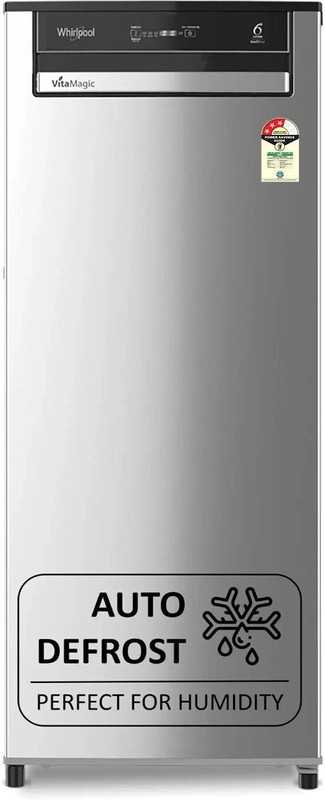 Whirlpool 192 L Direct Cool Single Door 3 Star Refrigerator with Auto Defrost(Alpha Steel, 215 VMPRO PRM 3S INV ALPHA STEEL-Z)