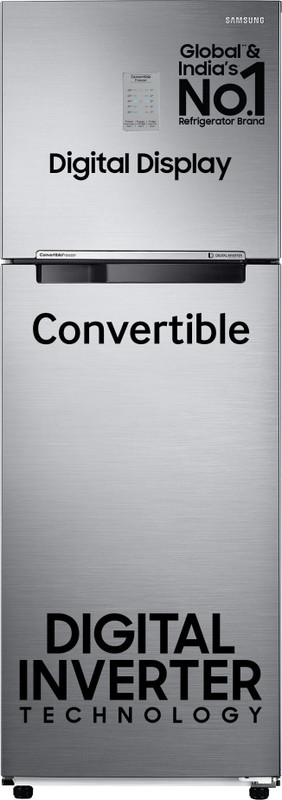 Samsung 330 L Frost Free Double Door 3 Star Convertible Refrigerator with 5-in-1, Digital Inverter, WiFi Enabled Bespoke AI(Elegant Inox, RT34DG5A4DS8HL)