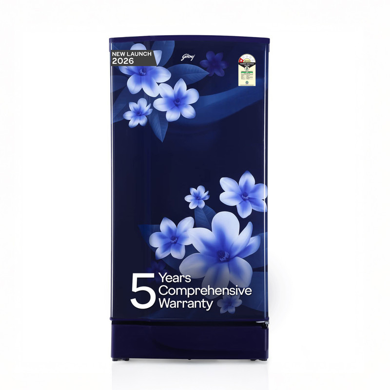 Godrej 180 L Direct Cool Single Door 2 Star Refrigerator  with Jumbo Vegetable Tray And Wide Shelf Space(Pep Blue, RD EDGE 205B WRF PP BL)
