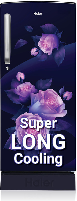 Haier 205 L Direct Cool Single Door 3 Star Refrigerator with Base Drawer with DEFT TechnologyLarge Storage Space(Marine Rose, HED-213MRB-N)