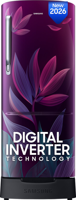 Samsung 183 L Direct Cool Single Door 4 Star Refrigerator with Base Drawer(PARADISE BLOOM PURPLE, RR20H28249R/NL)