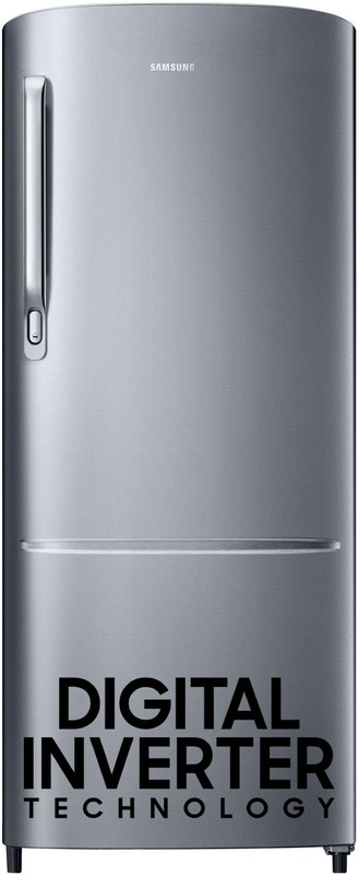 Samsung 223 L Direct Cool Single Door 3 Star Refrigerator with Digital Inverter(Elegant Inox, RR24C2723S8/NL)