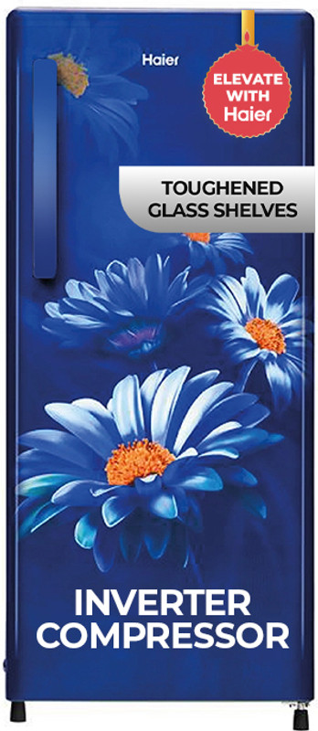 Haier 190 L Direct Cool Single Door 2 Star Refrigerator with Fast Ice Making, Easy Clean Back, Large Vegetable Box ( 2026 Model)(Marine Hilton, HED-202TMHA-N)