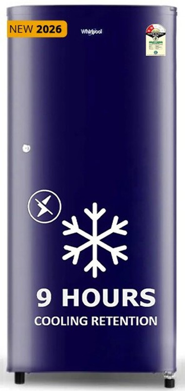 Whirlpool 184 L Direct Cool Single Door 2 Star Refrigerator with 2 star Refrigerator, upto 9 hour cooling retention, fridge(Sapphire Blue, 205 WDE CLS 2S SAPPHIRE BLUE-Y)