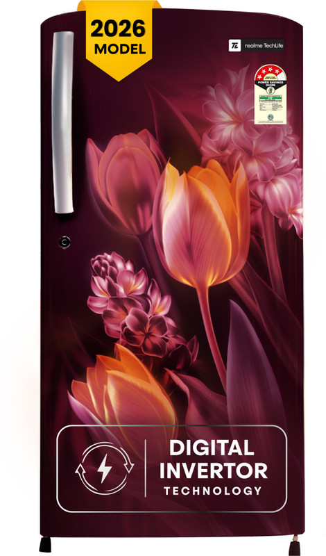realme TechLife 180 L Direct Cool Single Door 4 Star Refrigerator(Polaris Red, 180BD5RM25-PR)
