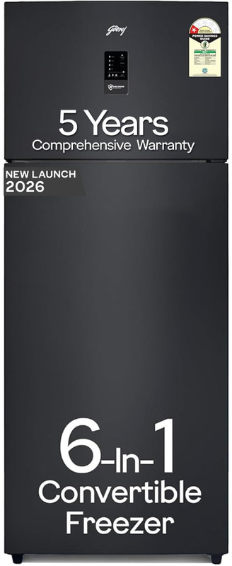 Godrej 436 L Frost Free Double Door 1 Star Refrigerator(Matte Black, RF EON 438AN RCI MT BK)