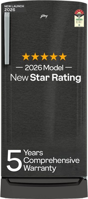 Godrej 194 L Direct Cool Single Door 5 Star Refrigerator(Fossil Steel, RD M200EN TDI FS ST)
