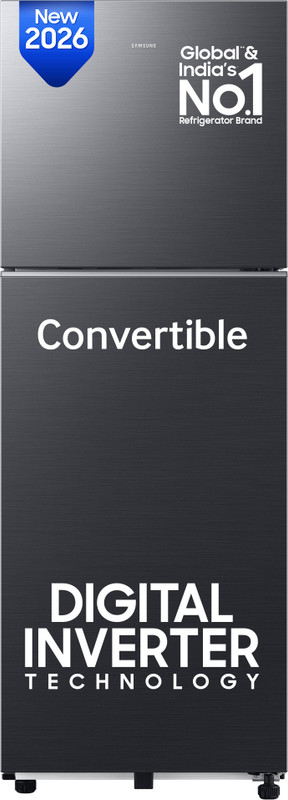 Samsung 301 L Frost Free Double Door 2 Star Refrigerator(BLACK DOI, RT31H4522B1/HL)