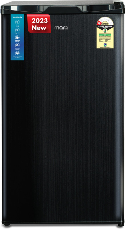 MarQ by Flipkart 90 L Direct Cool Single Door 1 Star Refrigerator with Super Chill Zone & Toughened Glass Shelves(HAIRLINE GREY, 90BD1MQ23)