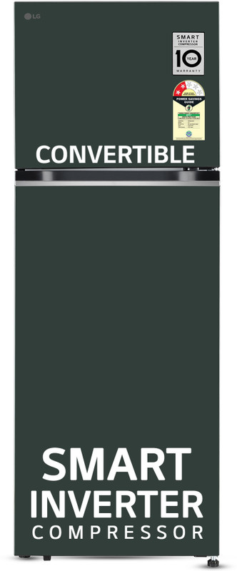 LG 272 L Frost Free Double Door 2 Star Convertible Refrigerator with Smart Inverter Compressor and Multi Air Flow(Emerald Green, GL-S312SEGY)