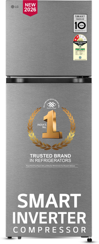 LG 260 L Frost Free Double Door 2 Star Convertible Refrigerator with Convertible Refrigerator(Dazzle Steel, GL-S292RDSY)