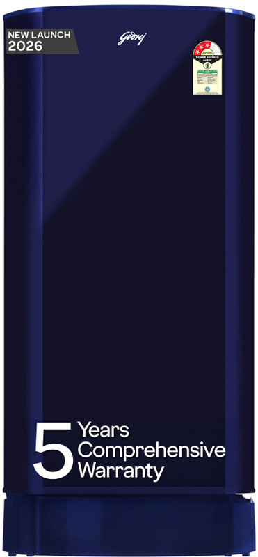 Godrej 183 L Direct Cool Single Door 2 Star Refrigerator with Jumbo Vegetable Tray and Toughened Glass Shelves(Berry Blue, RD R190B THF BR BL)