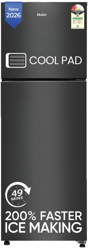 Haier 240 L Frost Free Double Door 2 Star Refrigerator(GE Black, HEF-252EGBA-P)