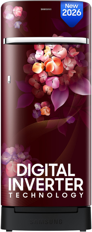 Samsung 215 L Direct Cool Single Door 5 Star Refrigerator with Base Drawer  with Digital Inverter, Single Touch Defrost, 2026 Model(Hydrangea Plum, RR23H2H35HT/HL)