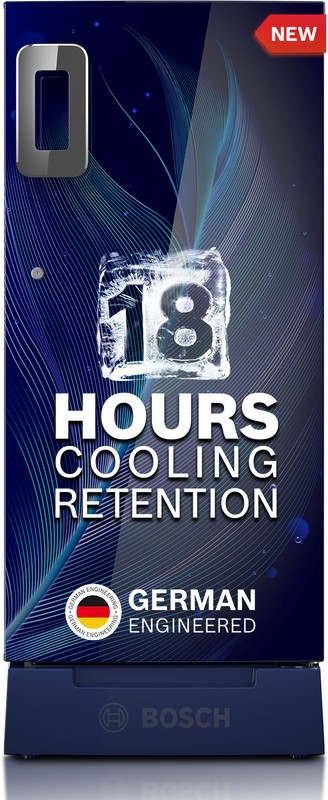 BOSCH 187 L Direct Cool Single Door 5 Star Refrigerator with Base Drawer with Industry's largest vegetable box & Beverage space(Feather Blue, CST18B35PI)