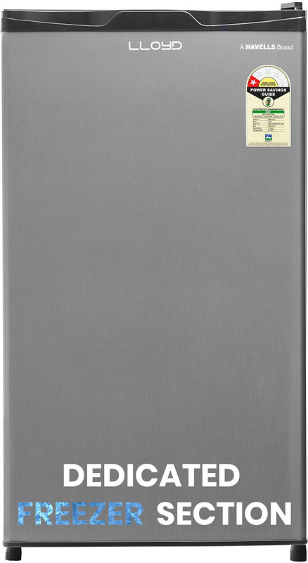 Lloyd by Havells 92 L Direct Cool Single Door 1 Star Refrigerator with Dedicated Freezer Section Big Bottle StorageFull Vegetable Box(Grey Metallic, GLDC111RT1JC)