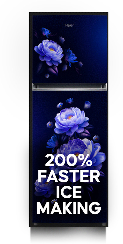 Haier 240 L Frost Free Double Door 2 Star Refrigerator(Marine Blossom, HEF-252IEMF-P)