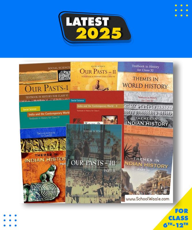 NCERT History Books Set Class 6 To 12 English Medium -Binded Books Hardcover, NCERT|New Latest Edition For 2025-2026(Hardcover, NCERT)
