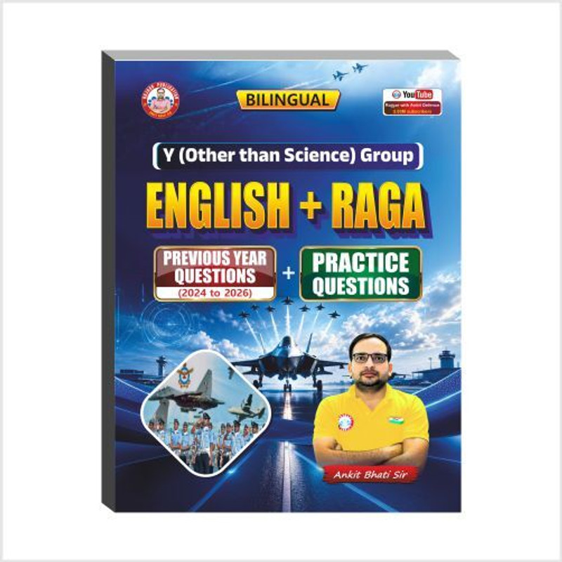Air Force Y Group( English + RAGA Previous Year Questions (2024-2025) + Practice Questions) Bilingual Book By Ankit Bhati Sir(Paperback, Hindi, Ankit Bhati)