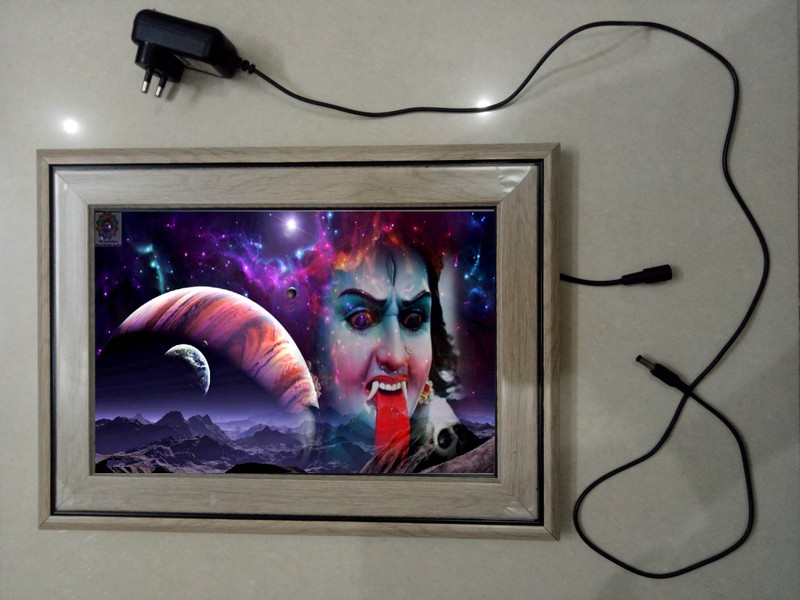 ANSHUL INTERNET FRAME 151 MAA KAALI 12 inch WALL MOUNTED(Multicolor)