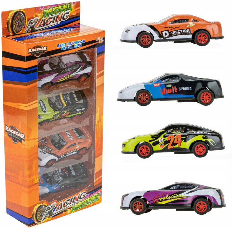 Ruhani Toys & Gift Gallery 4 Pcs of Metal Cars for Kids Age 2 to 8 Best for Birthday Return Gift(Multicolor)