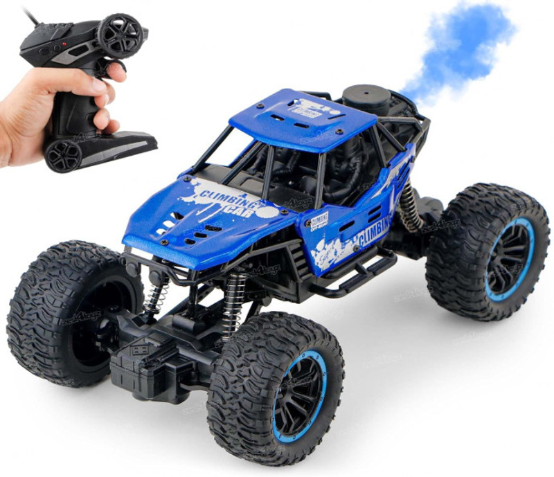 RNAV Remote Control RC 2 WD Rock Crawler Car Toy for Kids with Smoke Effect(Blue)