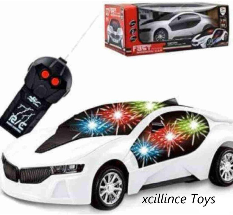 Shreekrishnaent Remote Control Fast Car With 3D Lights(Multicolor)