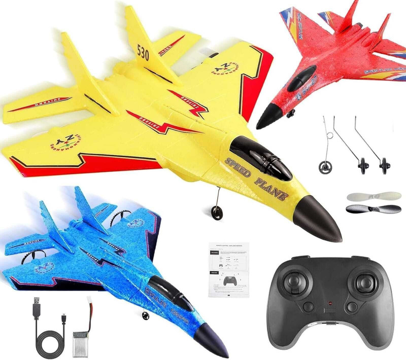 Harinder Remote Control Airplane RC Glider with Gyro LED Lights for Kids & Adults(Multicolor)