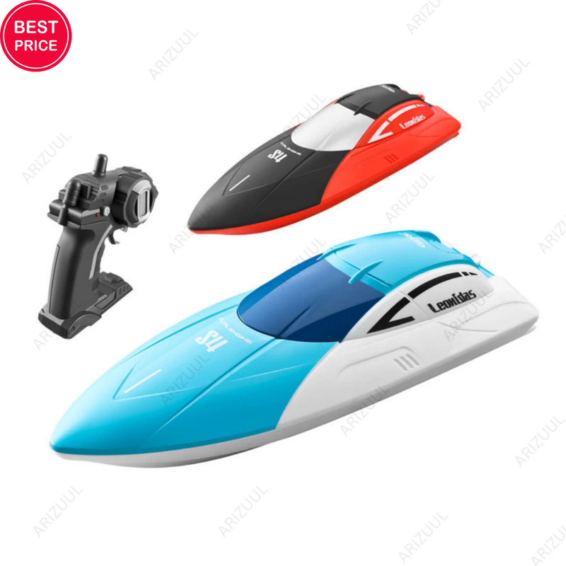 Arizuul 4DRC S4 High Speed Electric RC Boat Remote Control Racing Water Toy for Pool(Blue, Red)