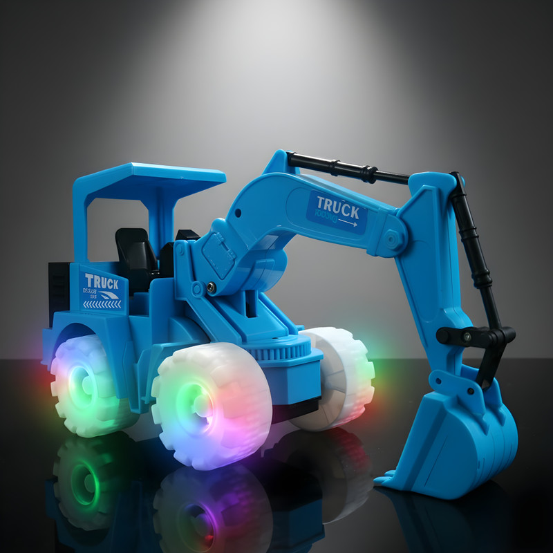 TOYS-TALK Electric JCB Construction Vehicle – Battery Powered Toy Excavator(Blue)