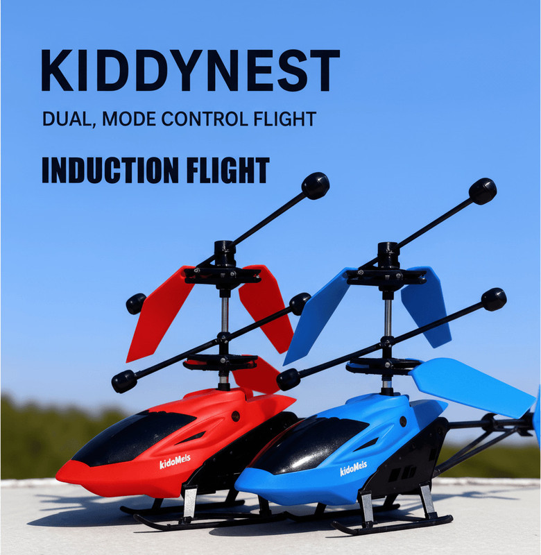 KiddyNest Helicopter Red+Blue Combo Pack of 02 Pc.(Red+Blue)