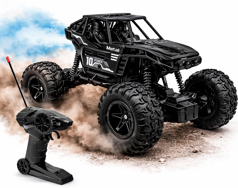 WORLD OF TINY Rock Crawler Monster Truck - 2WD Remote Control Car Toy(Multicolor, Black)