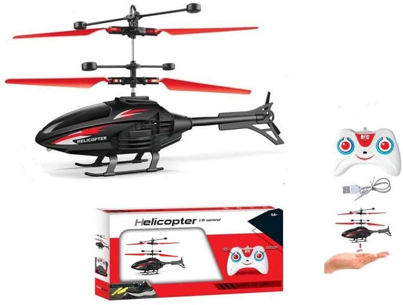DURAZO Gravity sensor RC Helicopter with Safety Sensor and 3D Light - Pack of 1(Black Green)