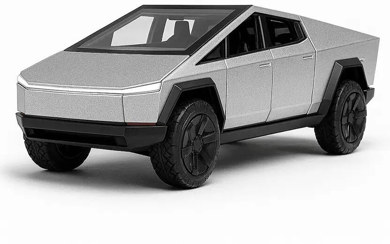 ZUNBELLA Tesla cyber truck 1:36 Scale Alloy Car with Light & Sound, Pull-Back Action(Multicolor)