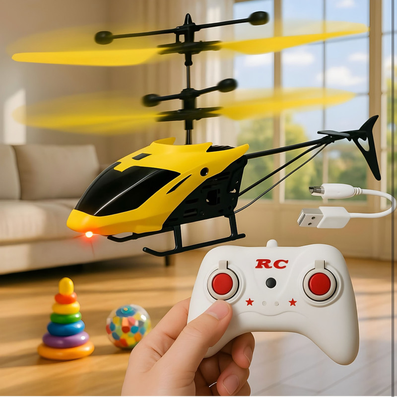 joymax RC Gravity Helicopter Toy with Dual LED Lights | Hand Sensor Flying Toy for Kids(Multicolor)