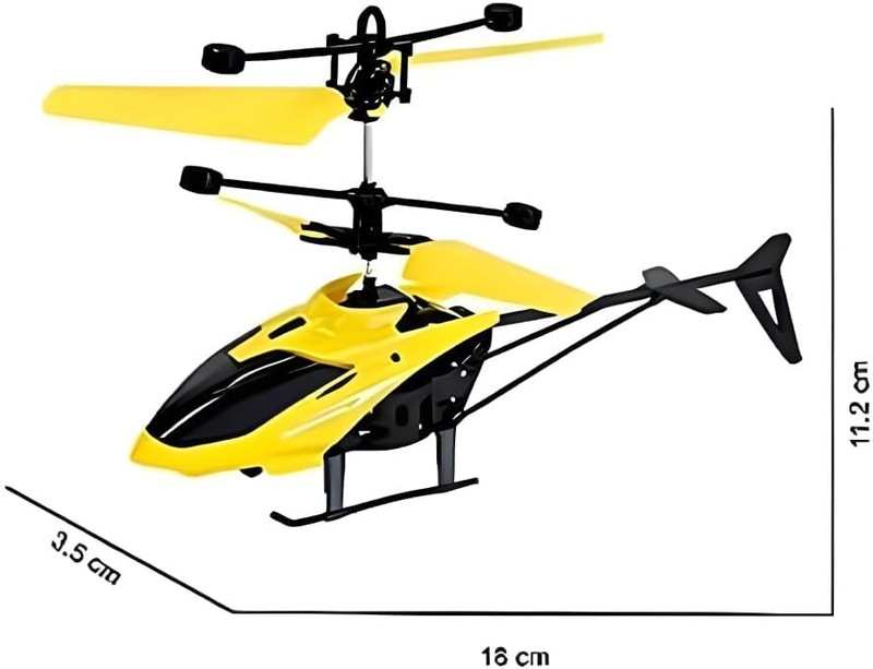 Mayne Flying Remote Control RC Induction Type 2-in-1 Indoor Outdoor Helicopter(Multicolor)