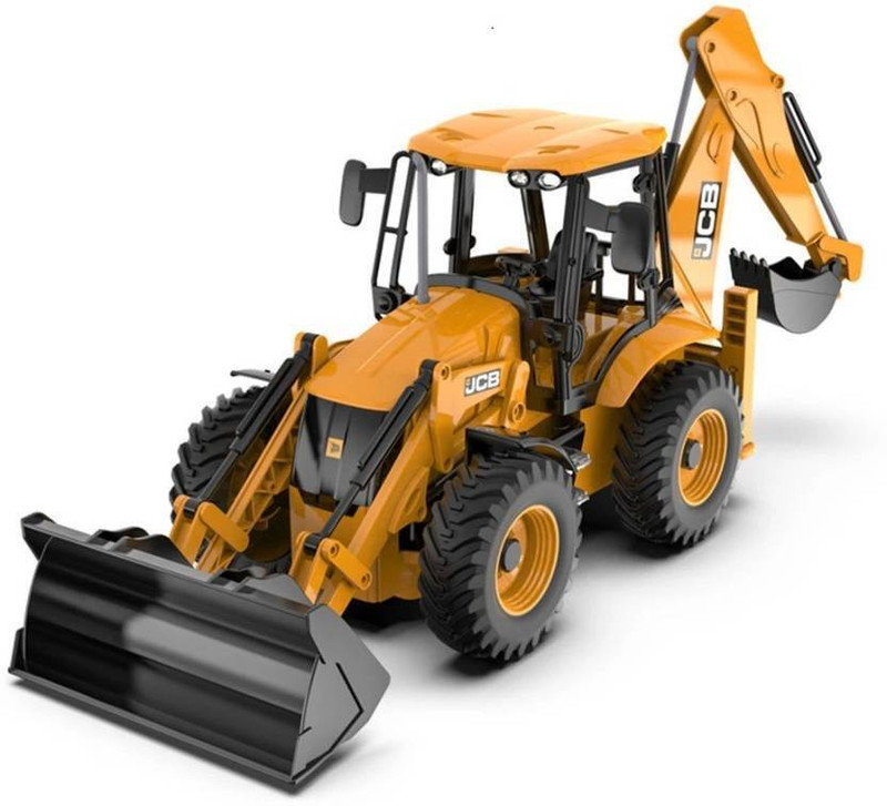 Kidzoy Plastic 2 In 1 Bulldozer And Excavator Construction Toy Vehicle For Kids(Yellow, Pack of: 1)