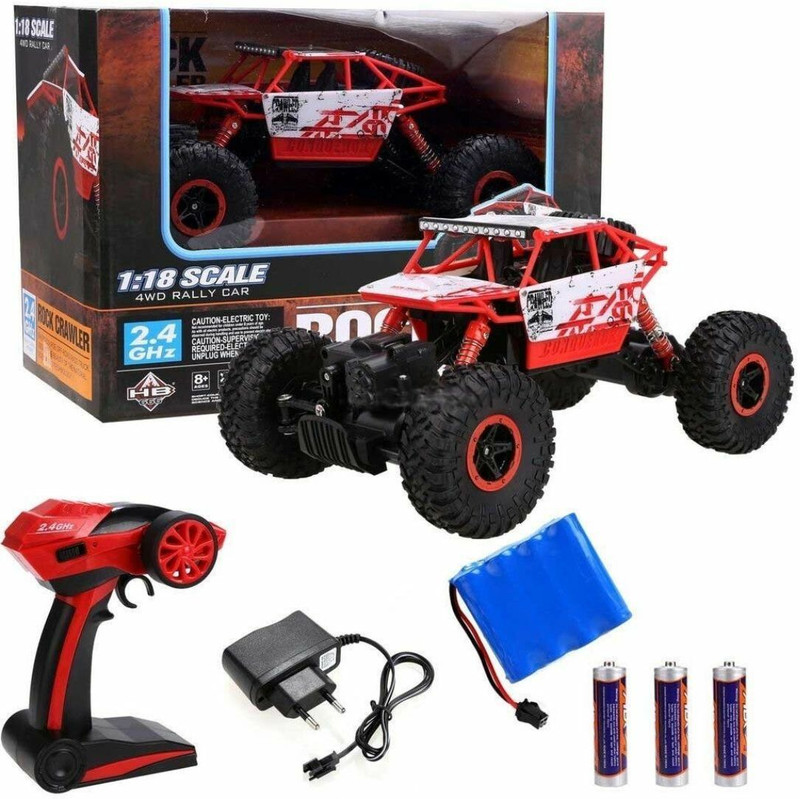 Ancientt Rechargeable 4wd Rally Car Rock Crawler F-2(Red)
